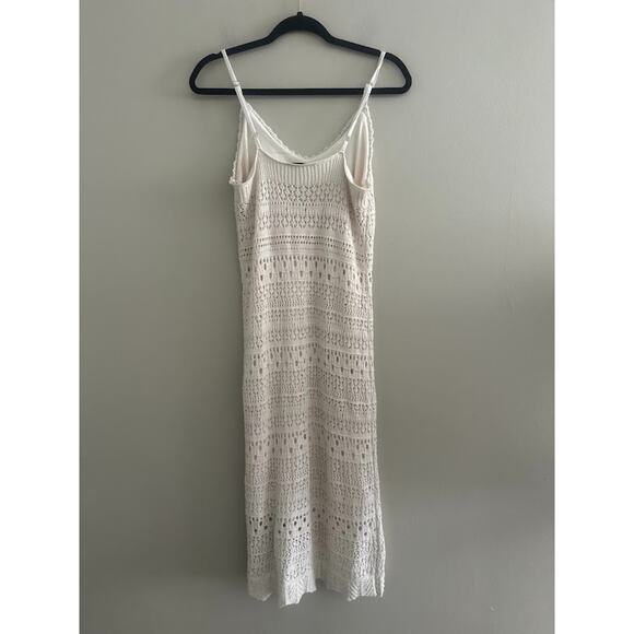 Freshman 1996 Dress M Boho Babydoll Y2K Fairy Cottagecore Crochet Maxi Sweater - Picture 10 of 14